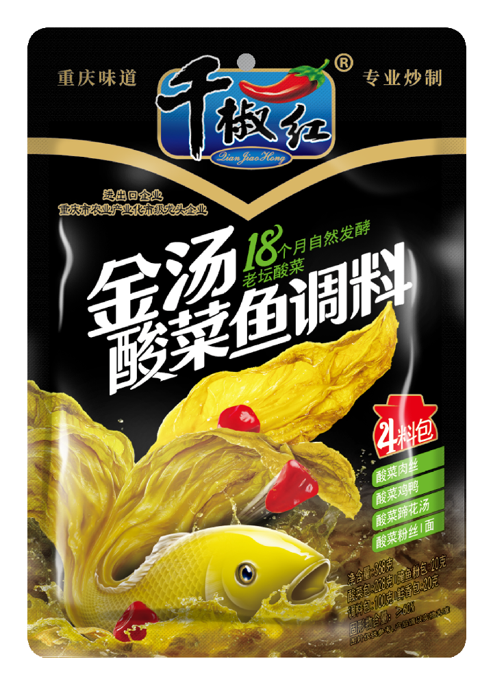 368g金湯酸菜魚調料（4料包）